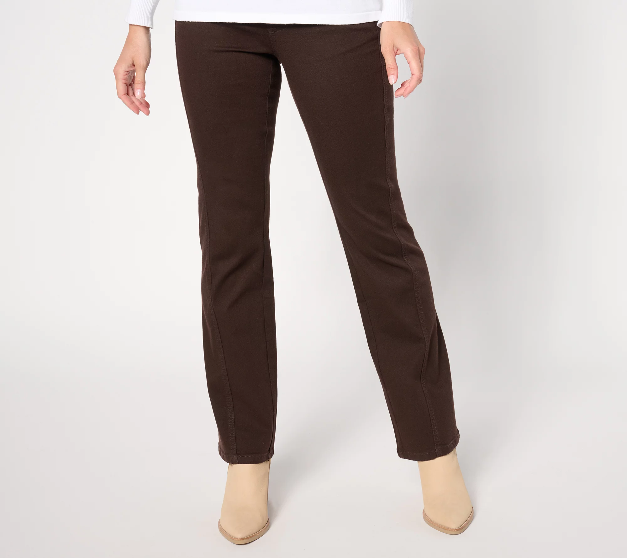 "As Is" Belle by Kim Gravel Pet Primabelle Twill Forward Boot Cut Jean