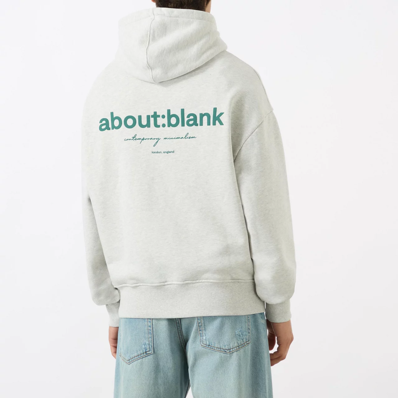 ABOUT:BLANK Box Logo Hoodie - Grey  Green