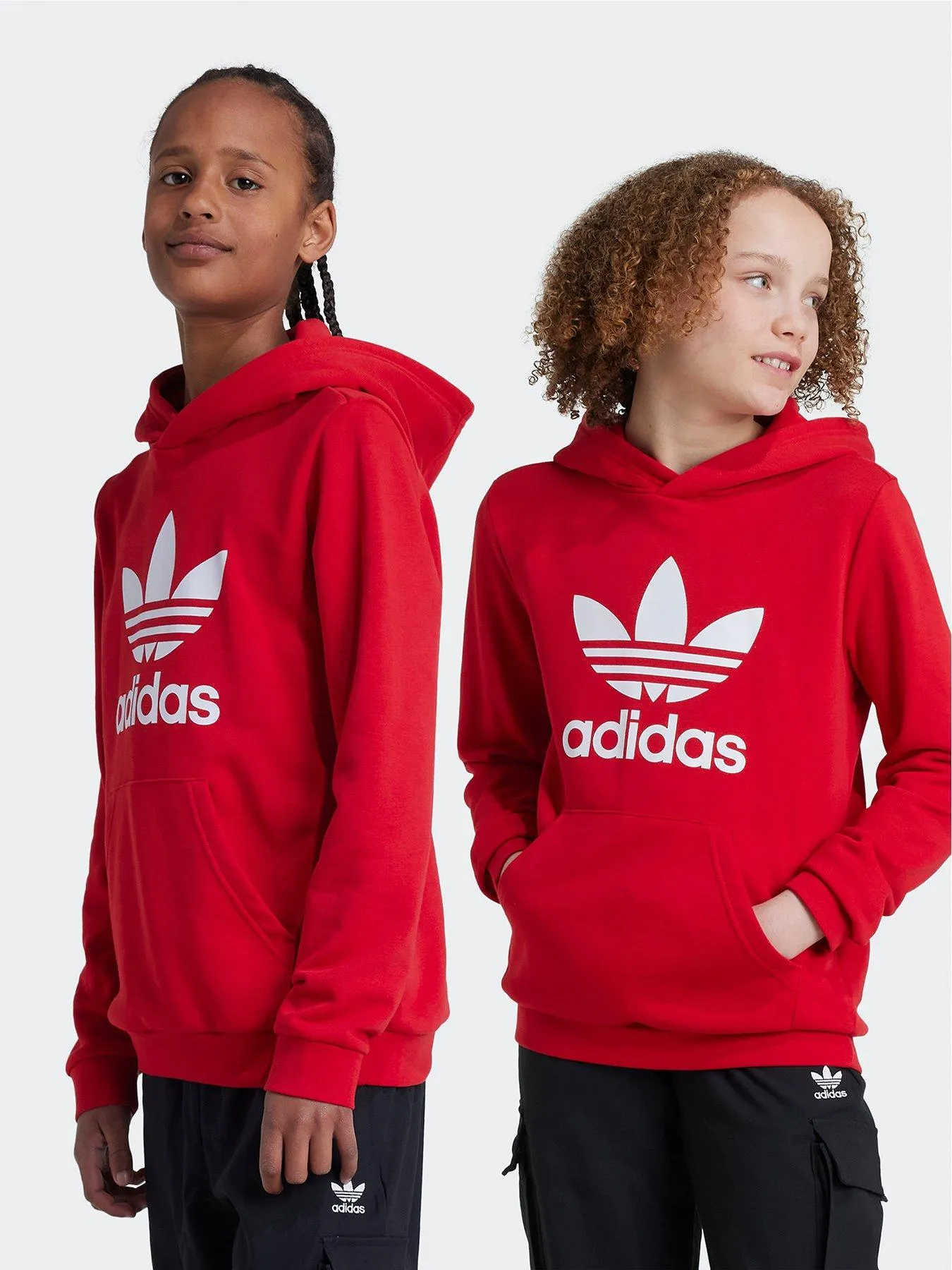 adidas Originals Older Unisex Trefoil Hoodie - Dark Red