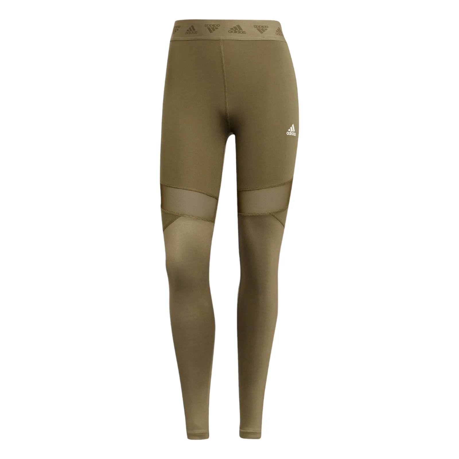 adidas Womens Hyperglam High-Rise Long Leggings - Green