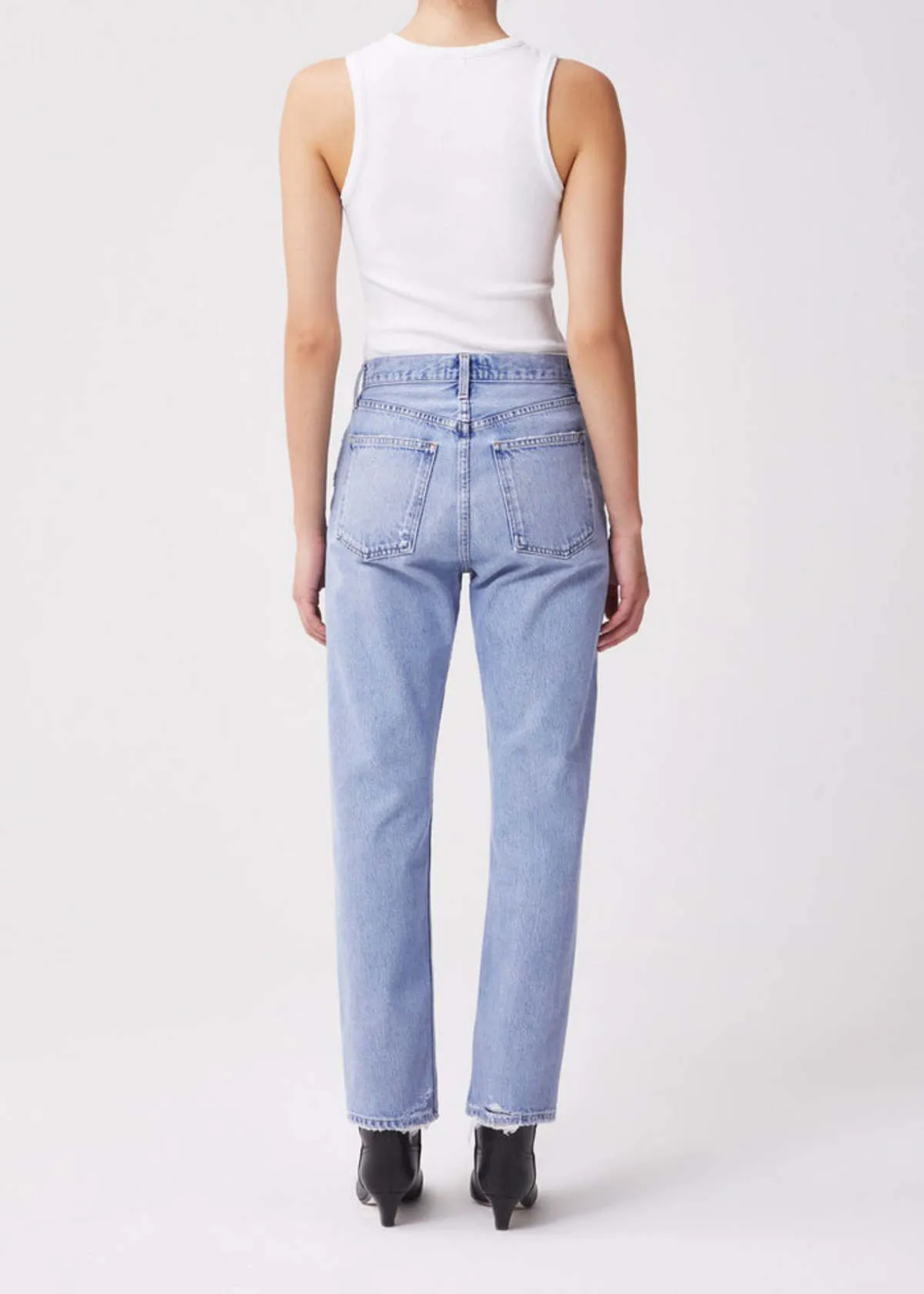 Agolde 90's Pinch Waist High Rise Straight Jeans - Soundwave