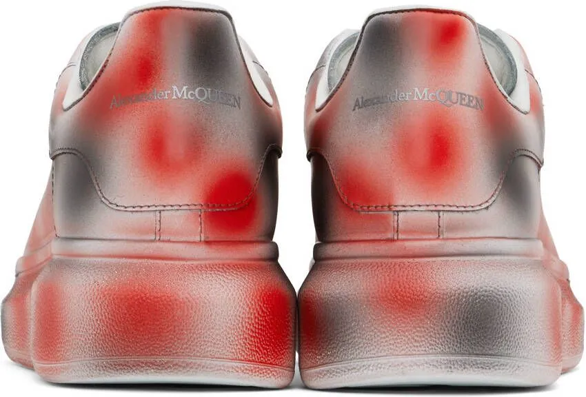 Alexander McQueen White & Red Oversized Sneakers