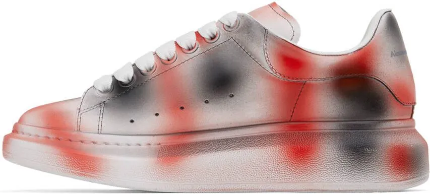 Alexander McQueen White & Red Oversized Sneakers