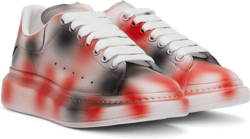 Alexander McQueen White & Red Oversized Sneakers