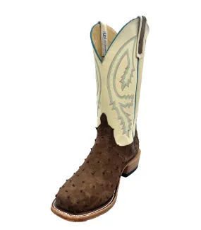 Anderson Bean Exclusive Kango Tobacco Sueded Full Quill Ostrich Men's Boot