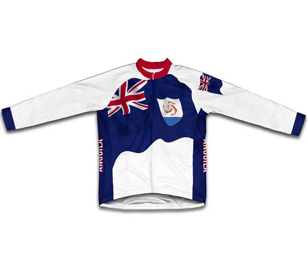 Anguilla Flag Winter Thermal Cycling Jersey