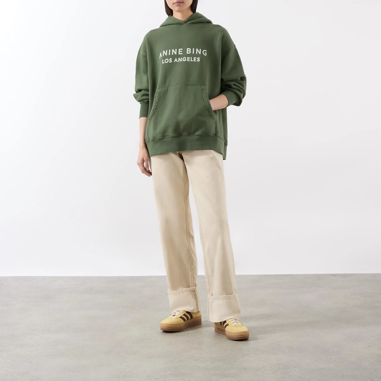 ANINE BING Alto Logo Hoodie - Green