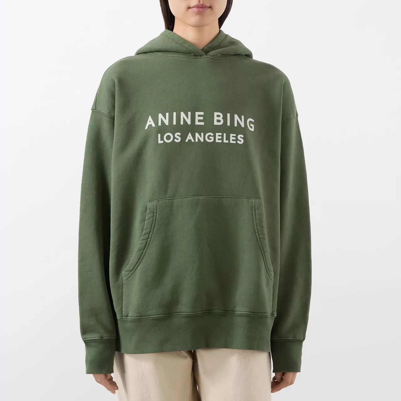 ANINE BING Alto Logo Hoodie - Green