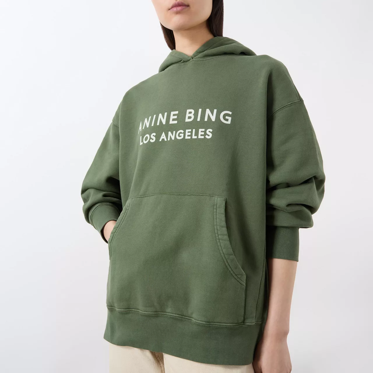 ANINE BING Alto Logo Hoodie - Green