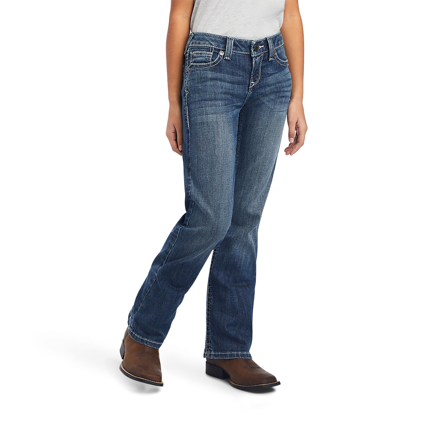 Ariat Girl's R.E.A.L. Raquel Boot Cut Jean in Chill Blue