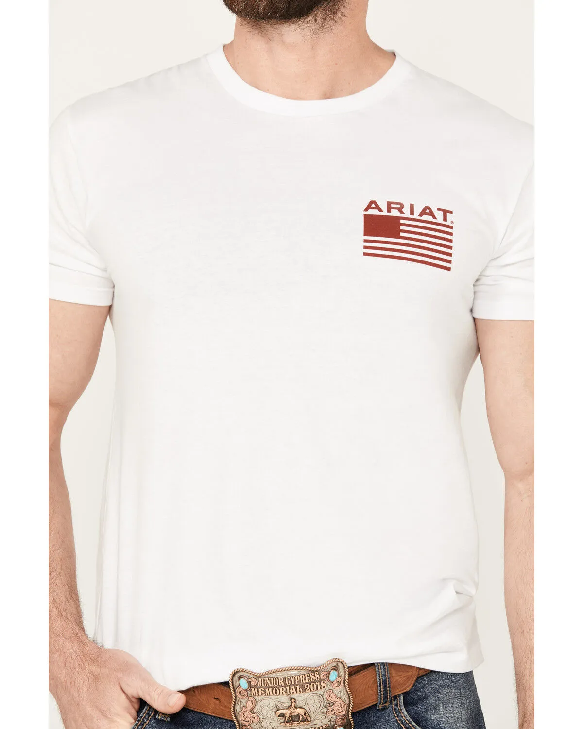 Ariat Men's Boot Barn Exclusive Flag Flow 2.0 Short Sleeve Graphic T-Shirt