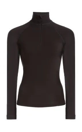 Balenciaga Half-Zip Thermal Jersey Top