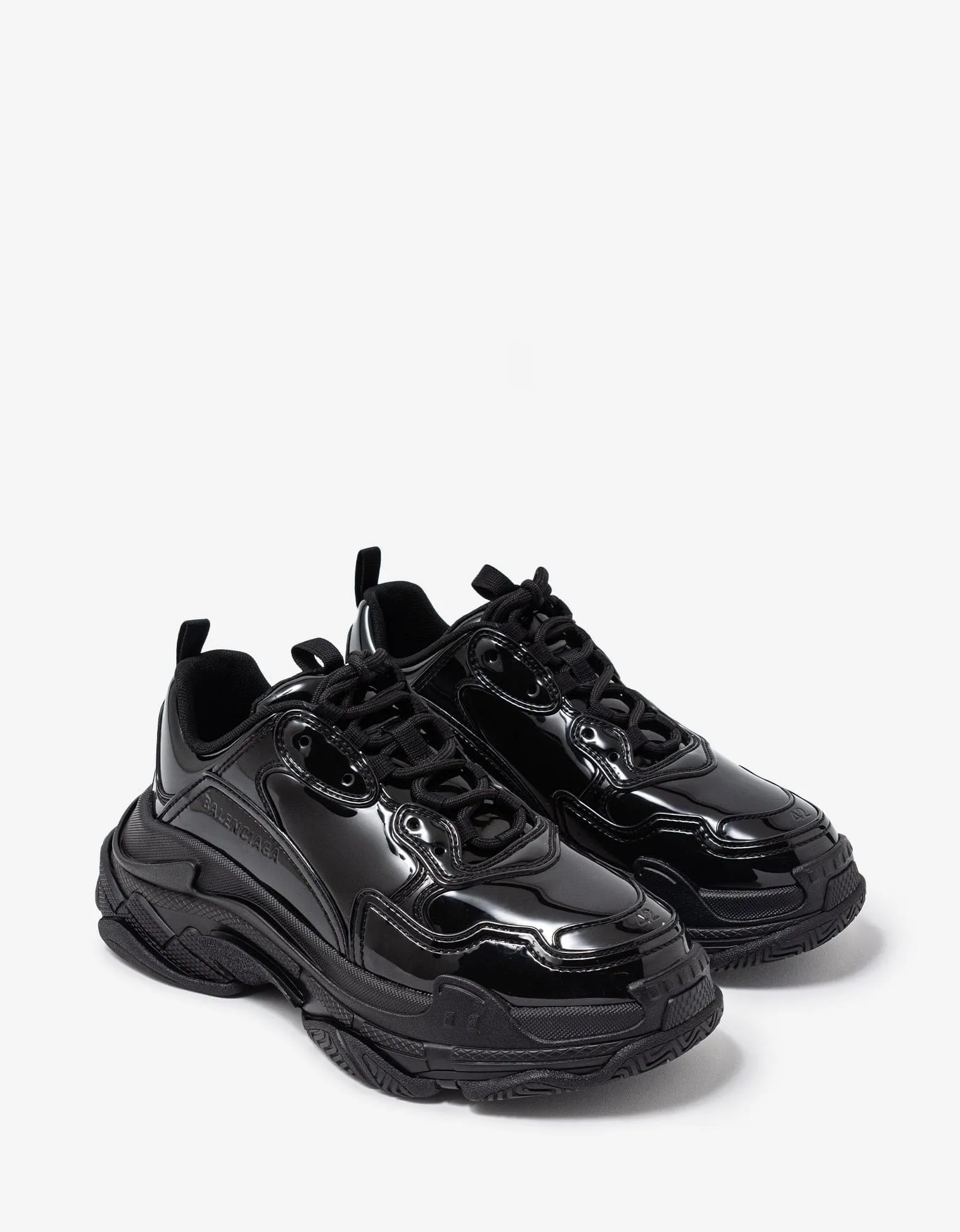 Balenciaga Triple S Black Monoblock Trainers