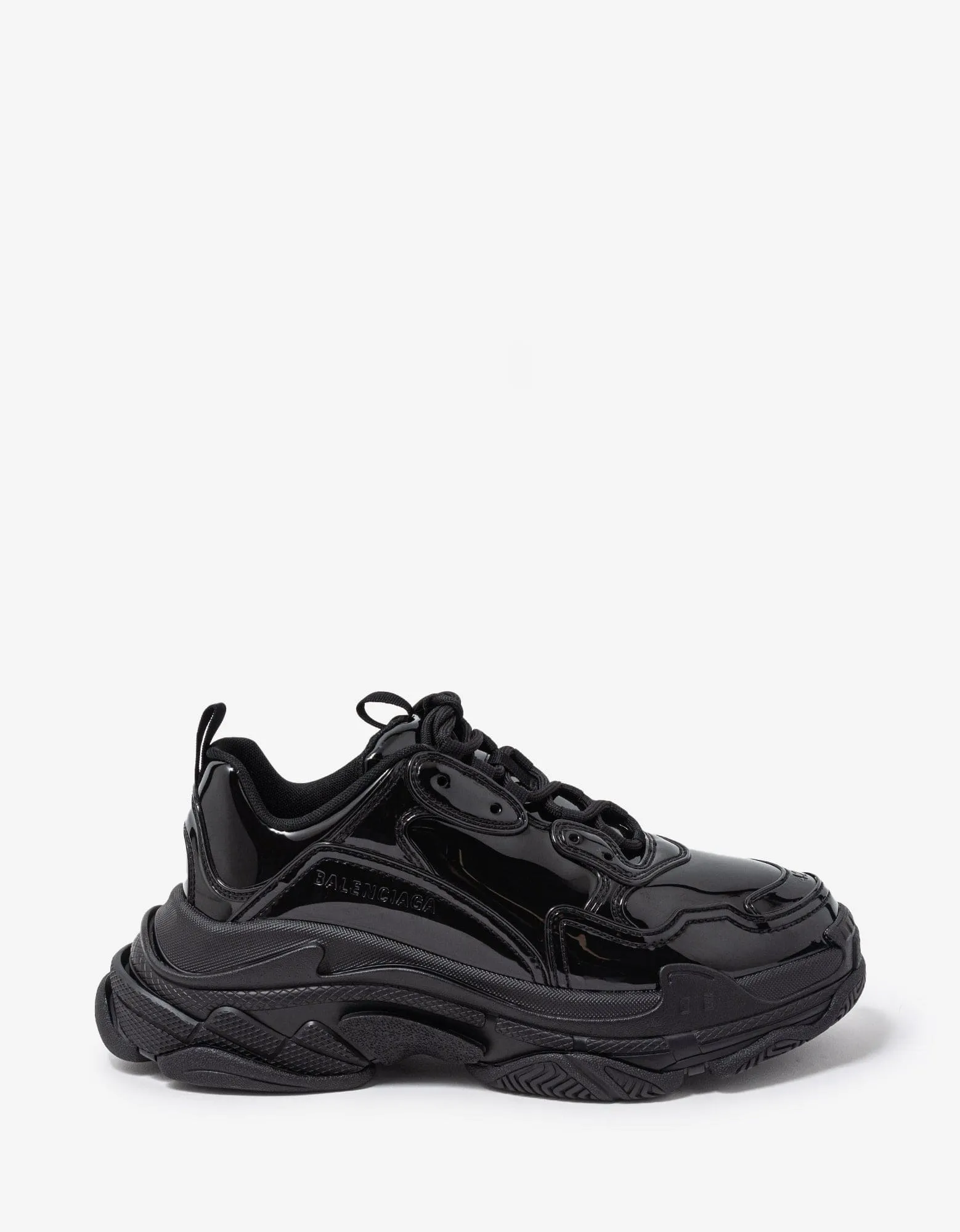 Balenciaga Triple S Black Monoblock Trainers