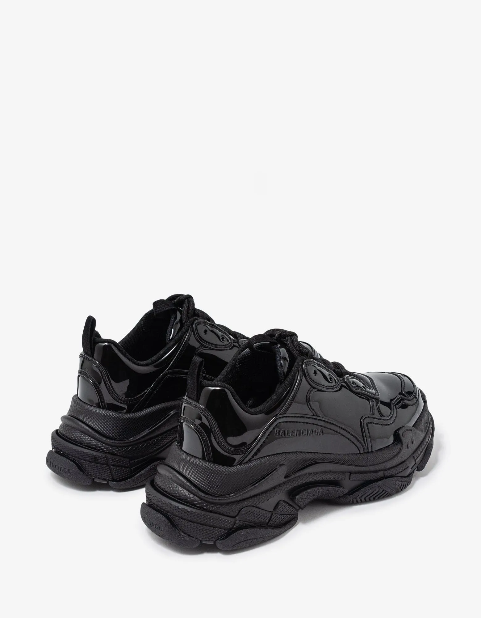 Balenciaga Triple S Black Monoblock Trainers