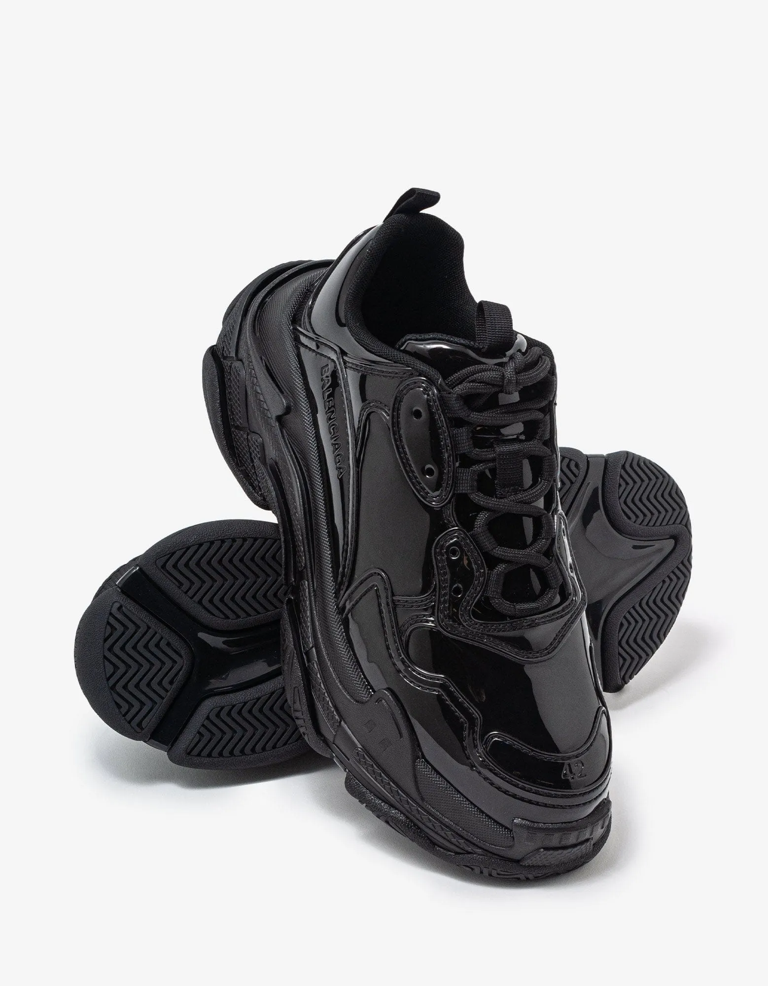 Balenciaga Triple S Black Monoblock Trainers