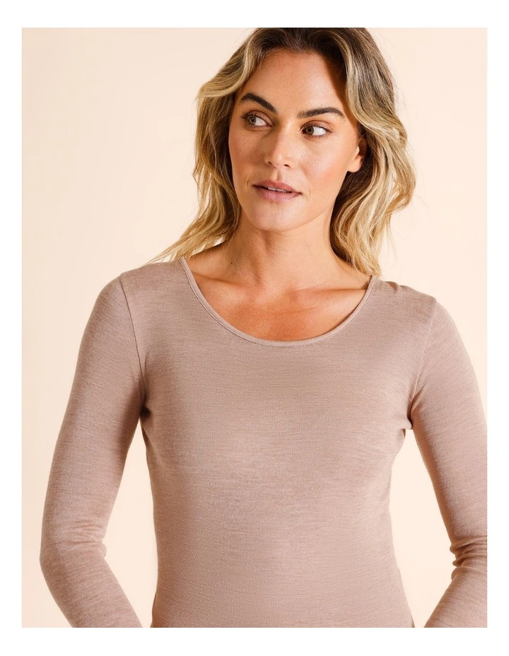 Body Layer Wool Bamboo Thermal Long Sleeve Top