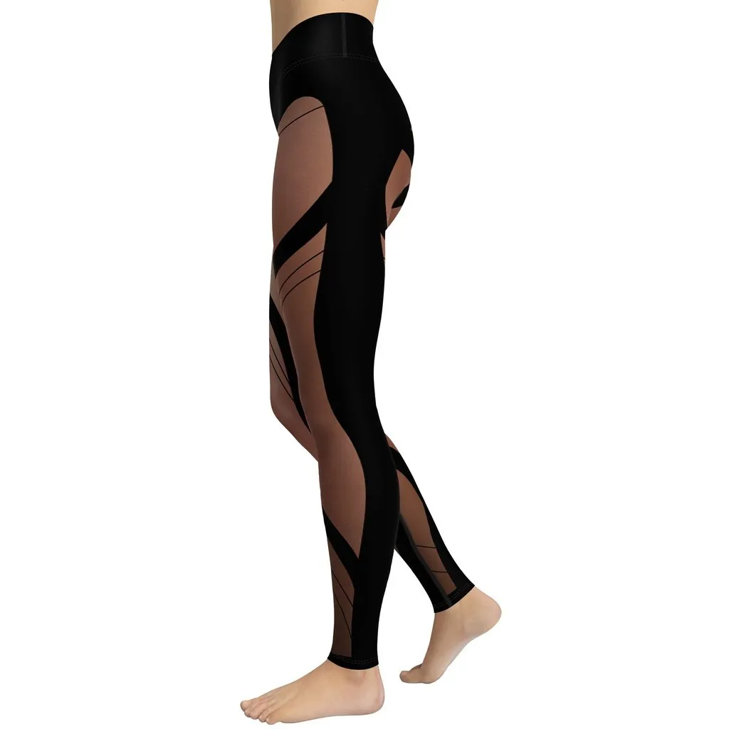 Bold Naked Leg Print Yoga Leggings