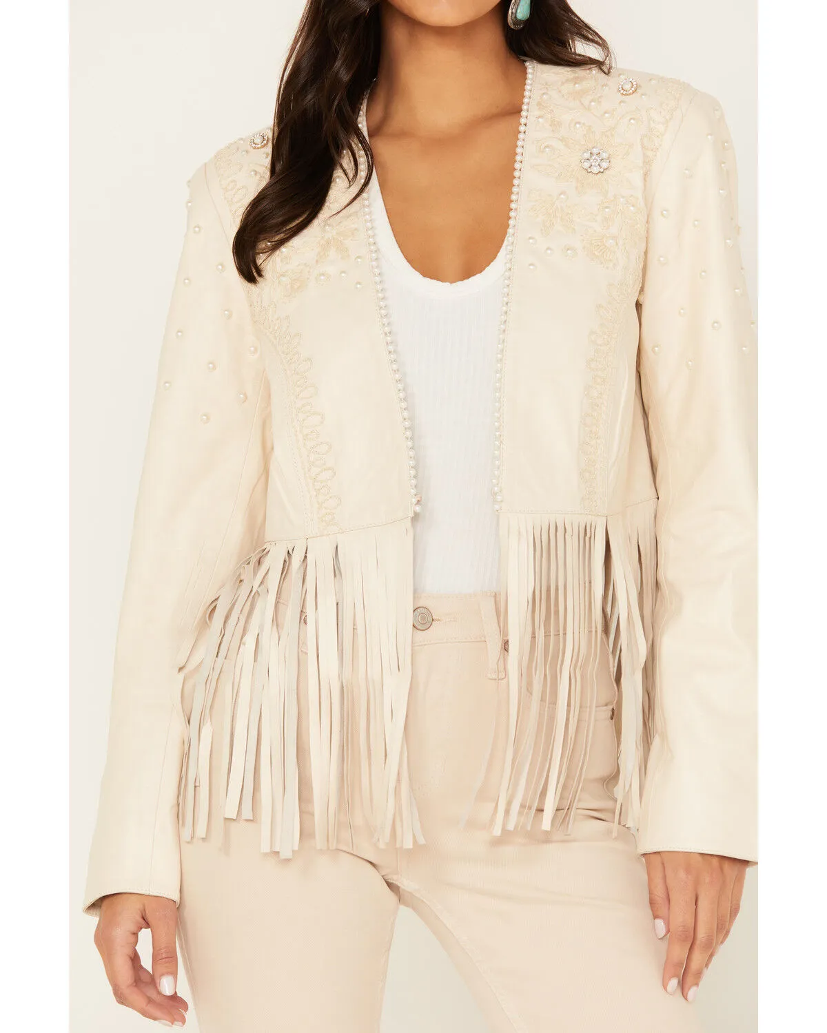 Boot Barn X Double D Ranch Women's Exclusive Embellished Fringe Bridal Jacket