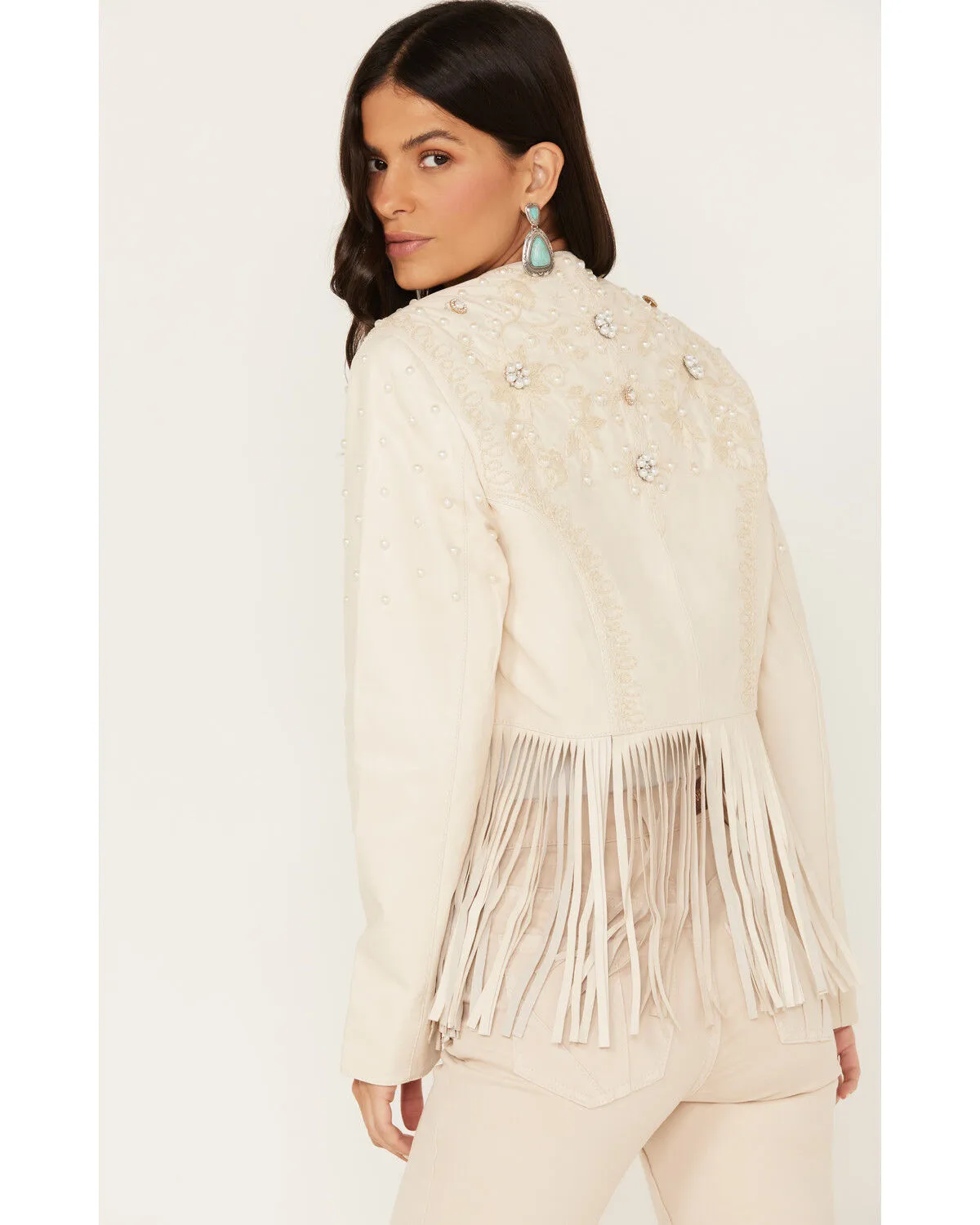 Boot Barn X Double D Ranch Women's Exclusive Embellished Fringe Bridal Jacket