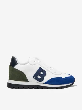 BOSS - Boys Retro Runner Trainers in White | Childsplay Clothing