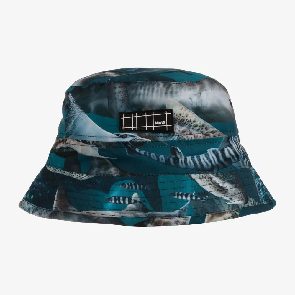 Boys Blue Sharks Hat (UPF 50+)