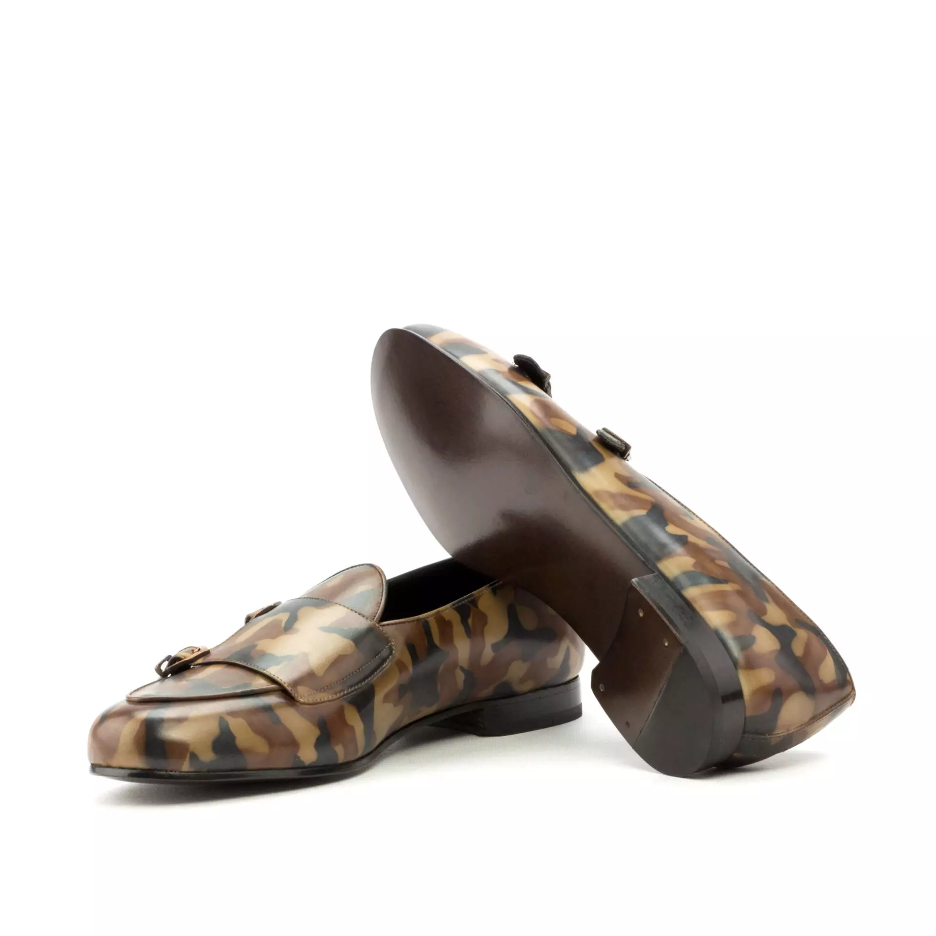 --Brown Monk Slipper Shoe-