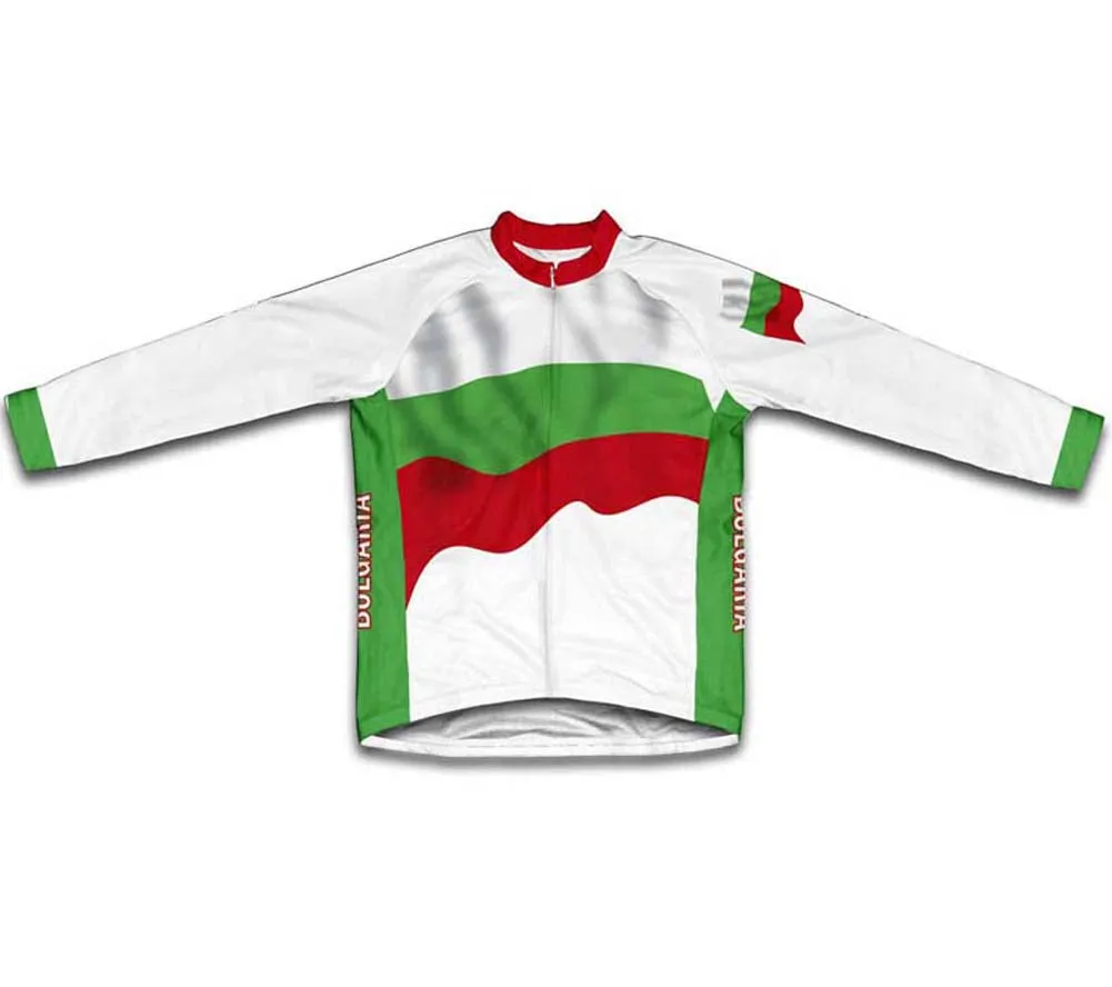 Bulgaria Flag Winter Thermal Cycling Jersey