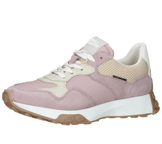 BULLBOXER Sneakers da Donna Sneakers in Vera Pelle Made in Portugal 703000E5T Rosa/Beige/Bianco