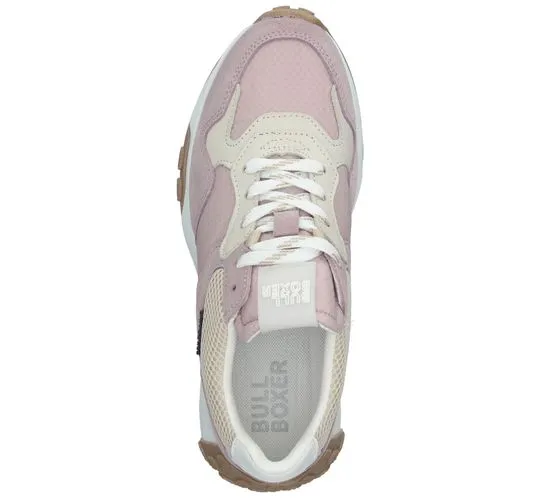 BULLBOXER Sneakers da Donna Sneakers in Vera Pelle Made in Portugal 703000E5T Rosa/Beige/Bianco