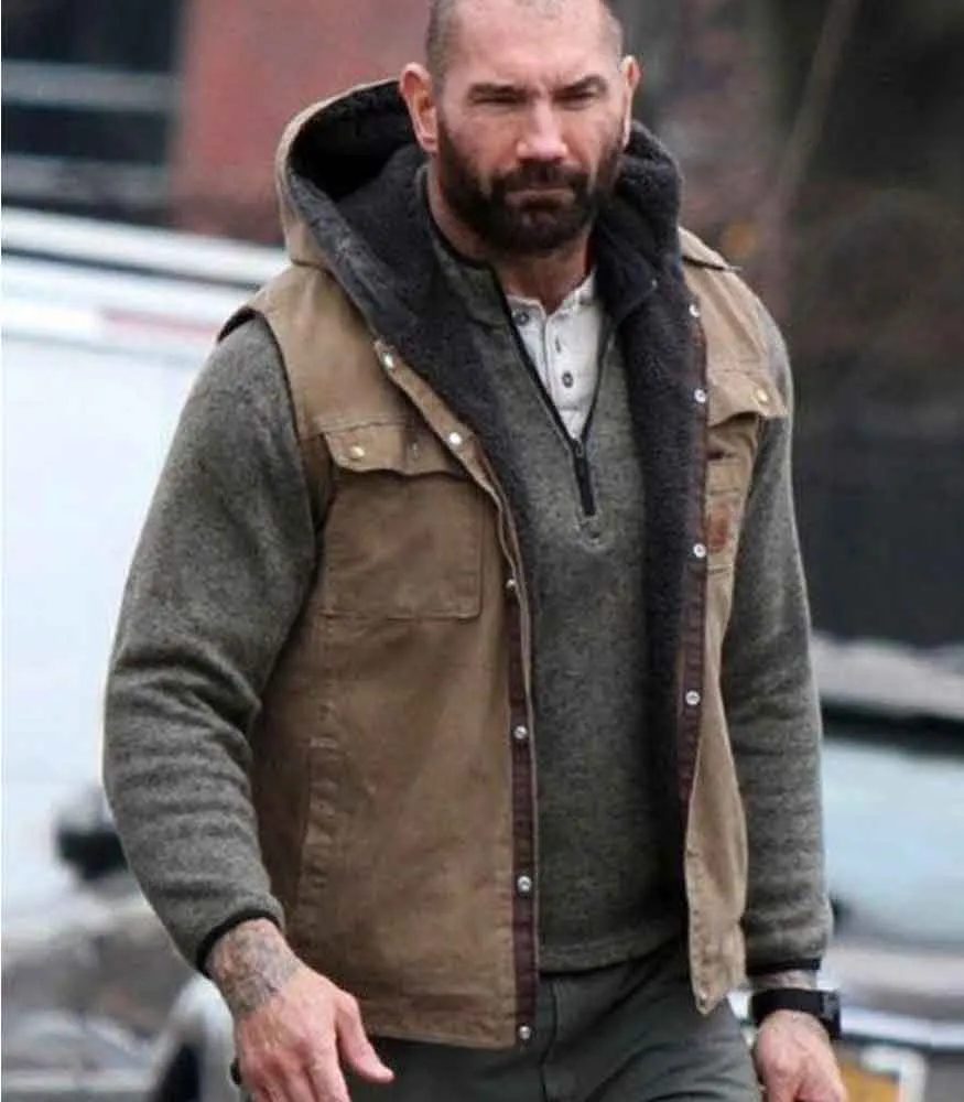 BUSHWICK DAVE BAUTISTA  BROWN COTTON VEST