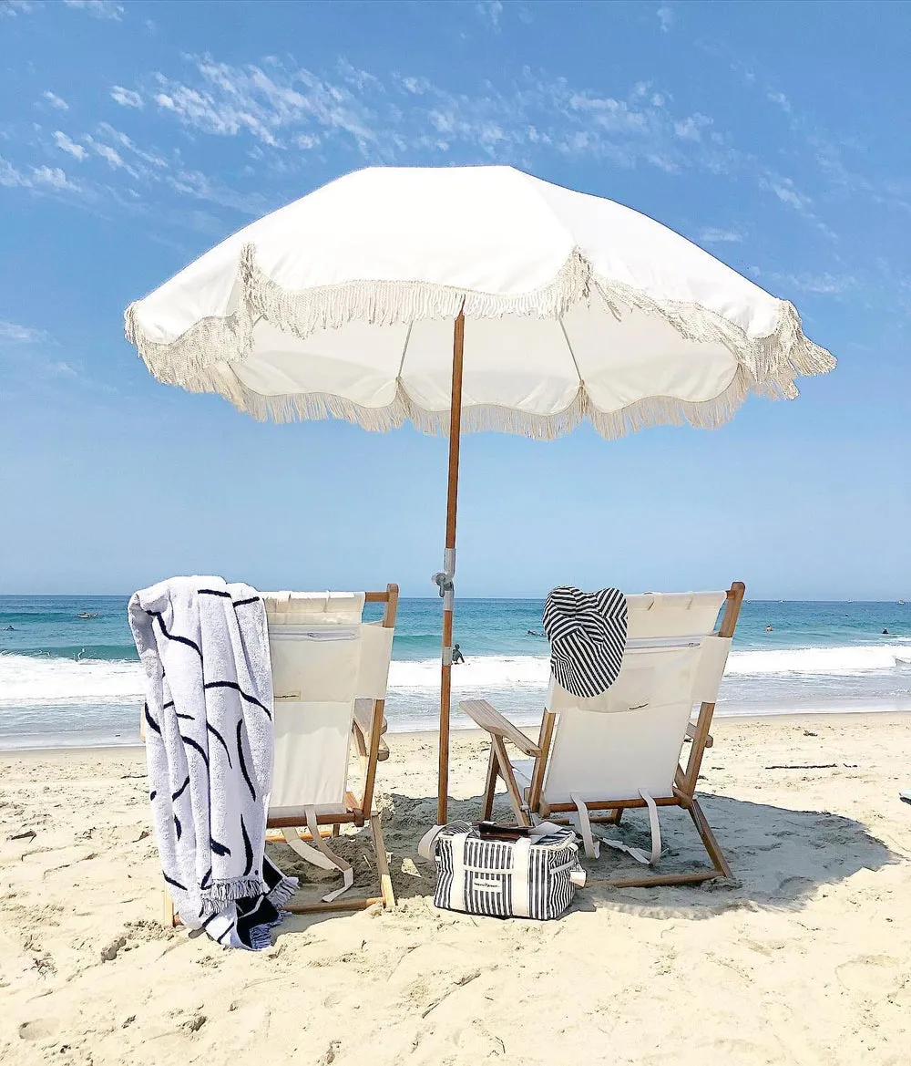 Business & Pleasure - Premium Beach Umbrella - Antique White