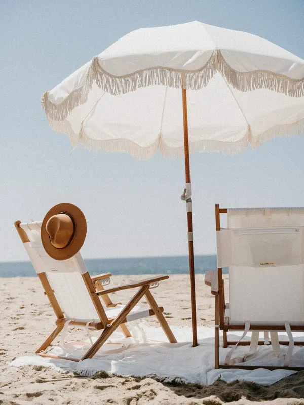 Business & Pleasure - Premium Beach Umbrella - Antique White