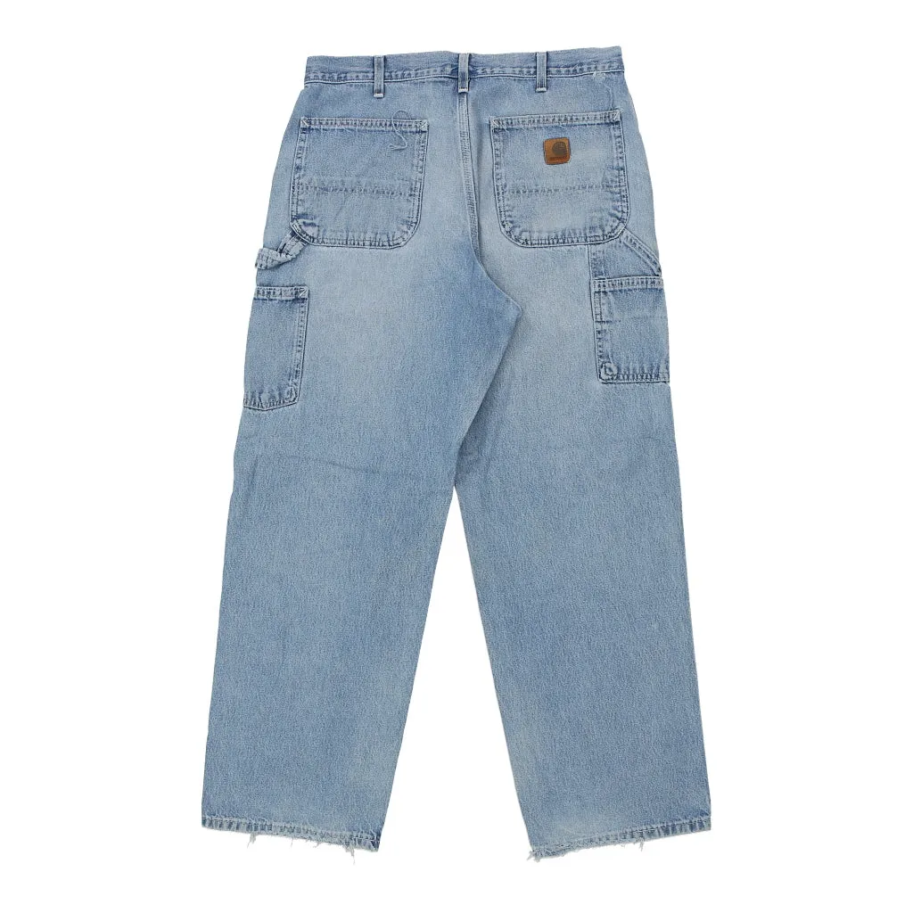 Carhartt Carpenter Trousers - 32W 30L Blue Cotton