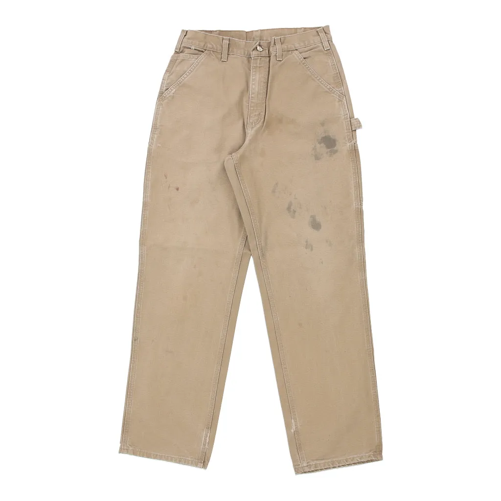 Carhartt Carpenter Trousers - 32W 34L Beige Cotton