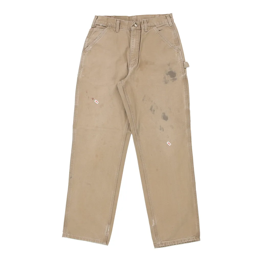 Carhartt Carpenter Trousers - 32W 34L Beige Cotton