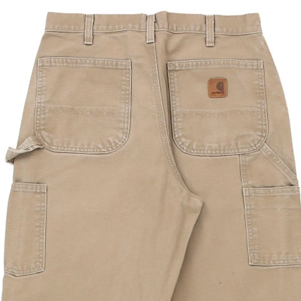 Carhartt Carpenter Trousers - 32W 34L Beige Cotton