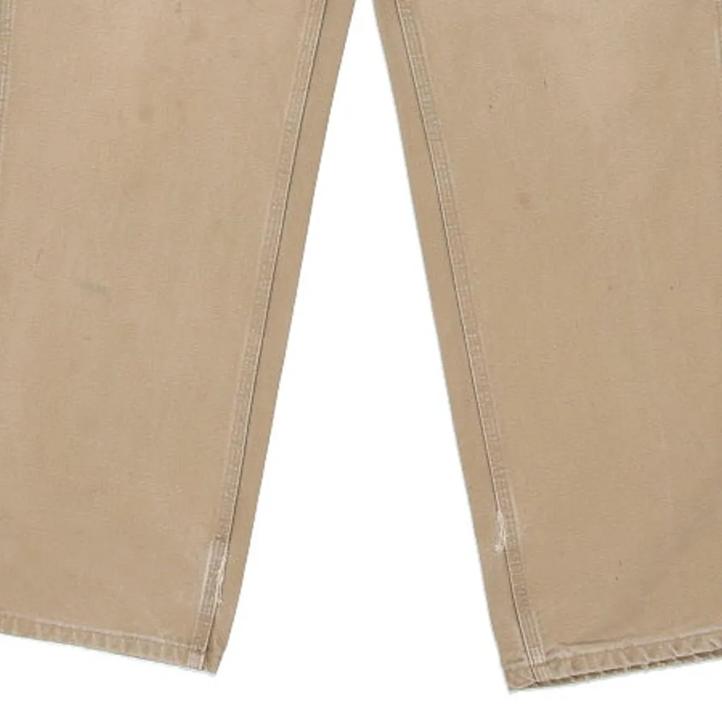 Carhartt Carpenter Trousers - 32W 34L Beige Cotton