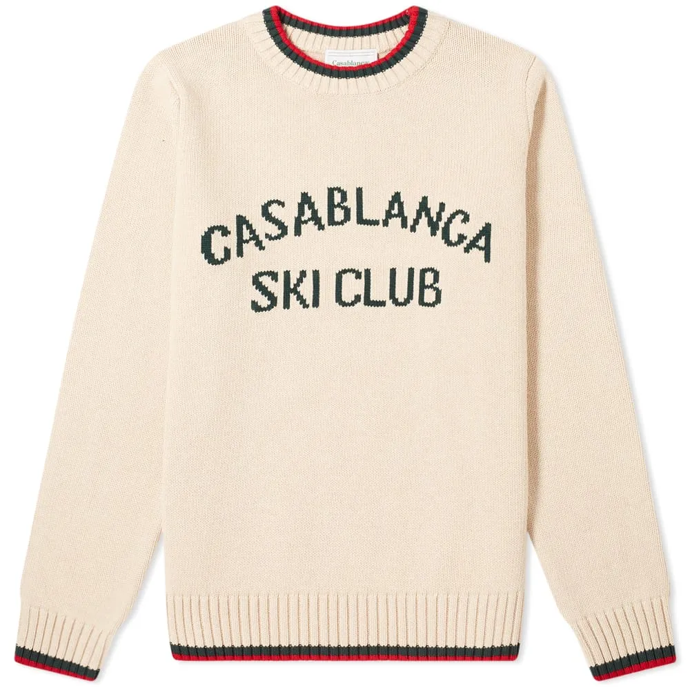 Casablanca Ski Club Crew KnitCream