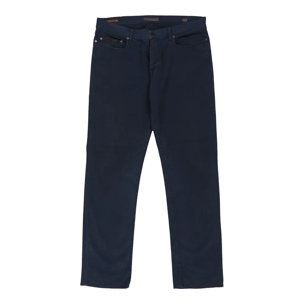 Casucci Trousers - 36W 33L Navy Cotton