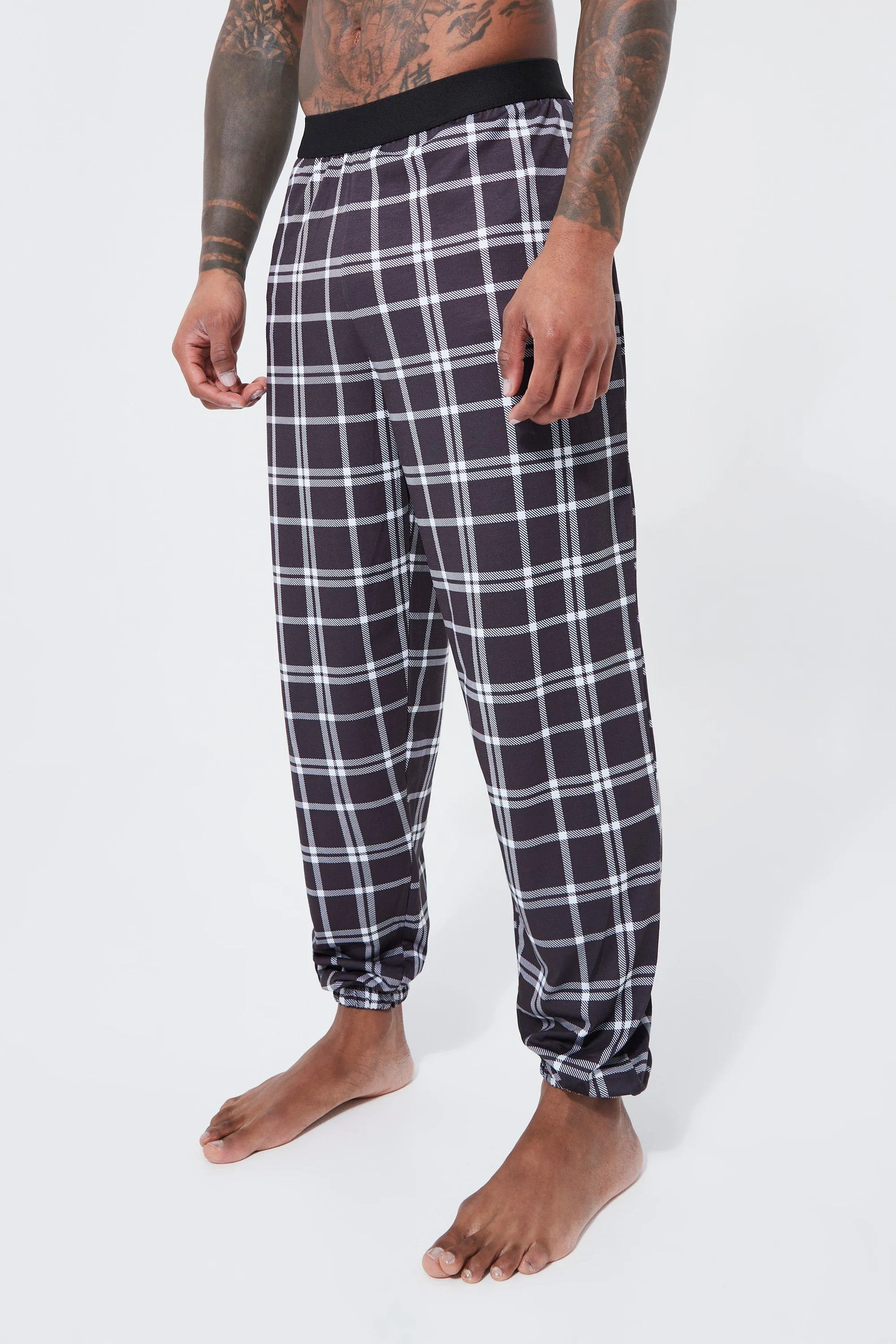 Check Print Lounge Joggers