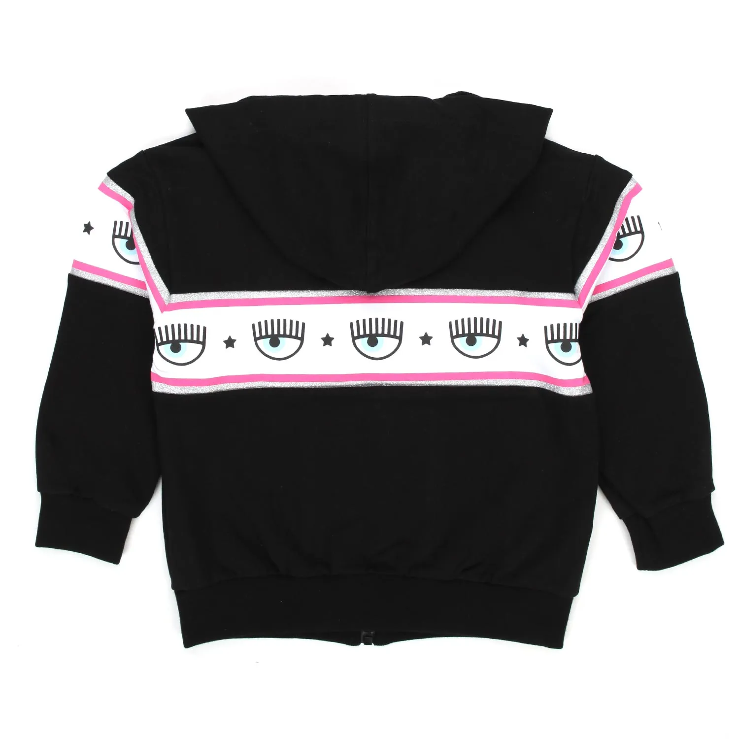 Chiara Ferragni Black Logomania Hoodie Sweatshirt For Girls