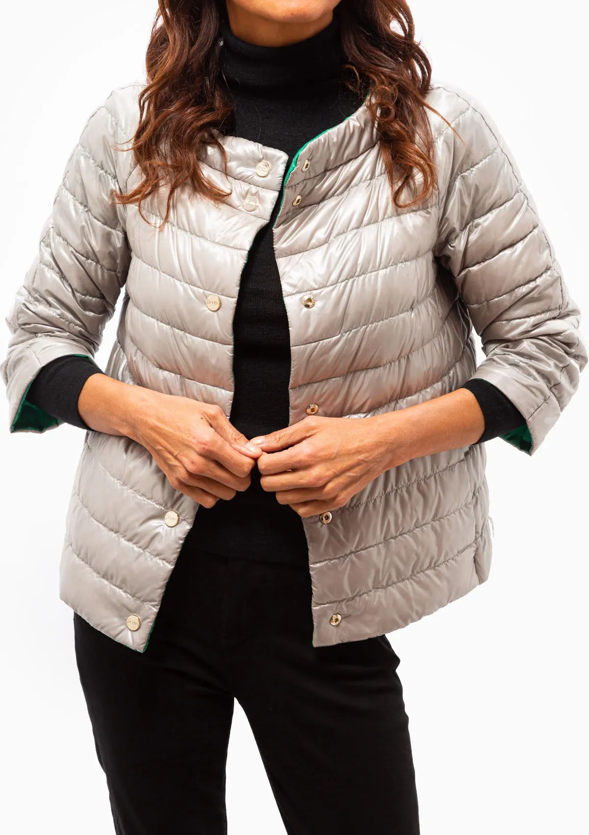 Classic Nylon Reversible 3/4 Sleeve Jacket | Jolly Green