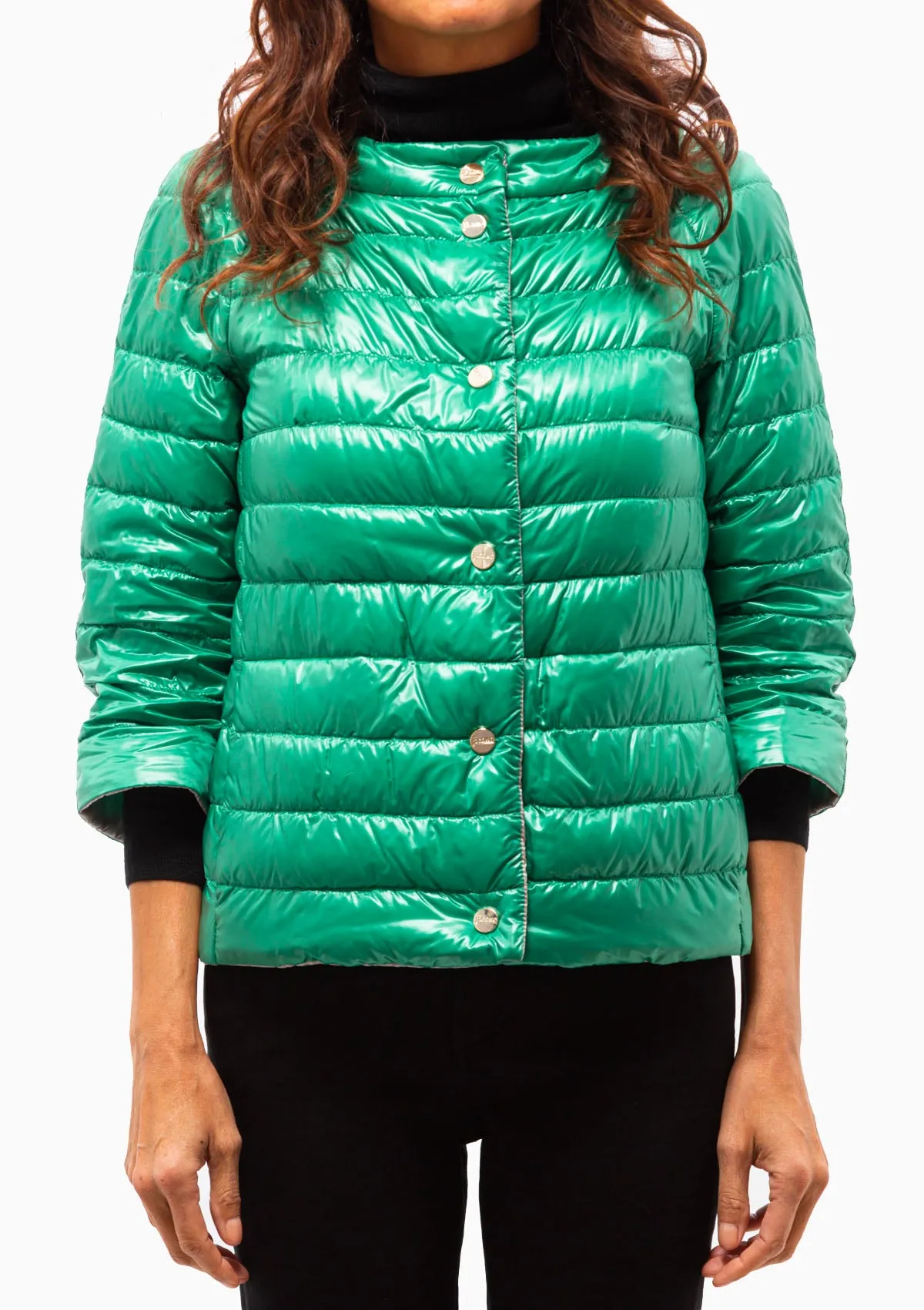 Classic Nylon Reversible 3/4 Sleeve Jacket | Jolly Green