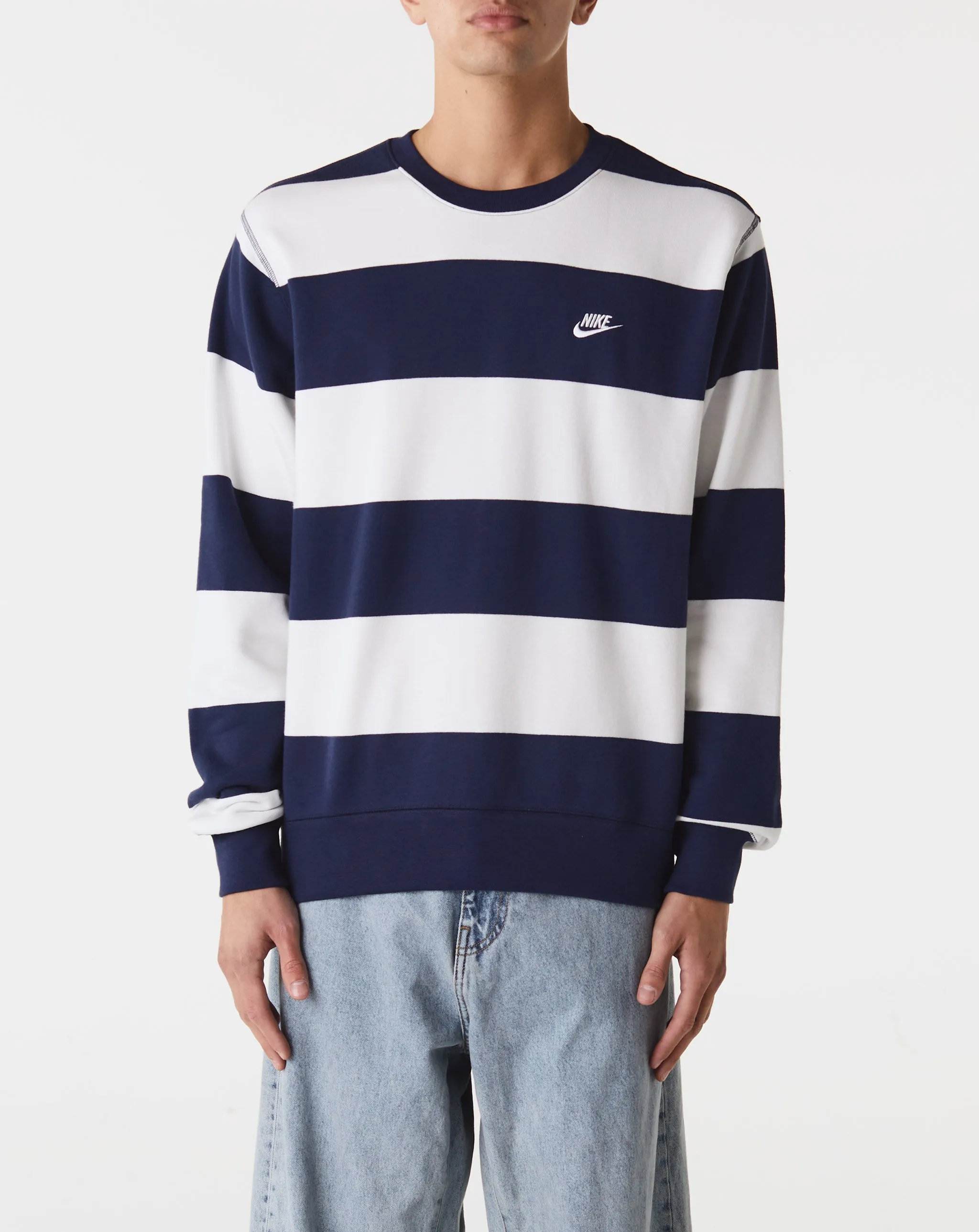 Club Fleece Striped Crewnck