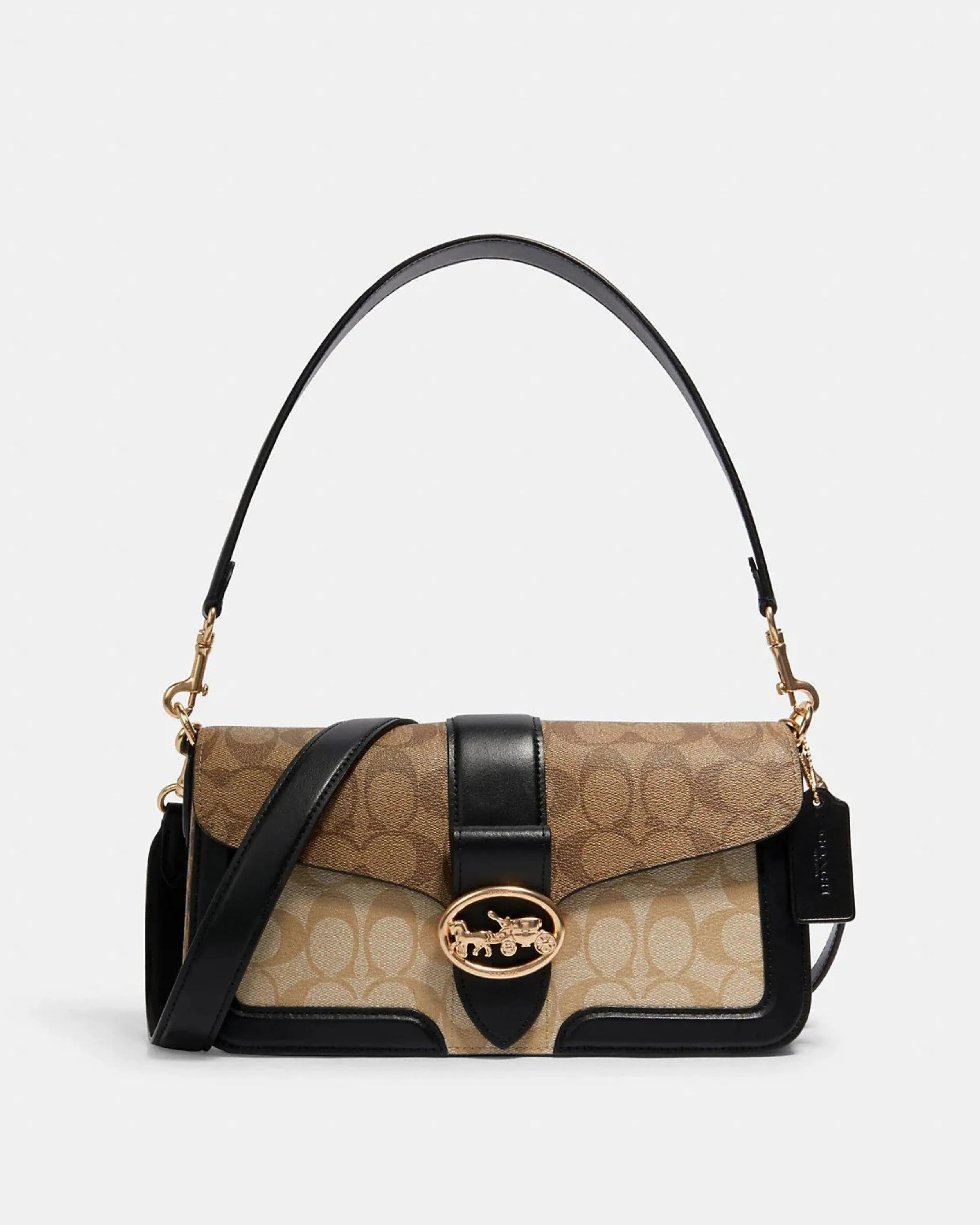 Coach Georgie Shoulder Bag In Blocked Signature Canvas