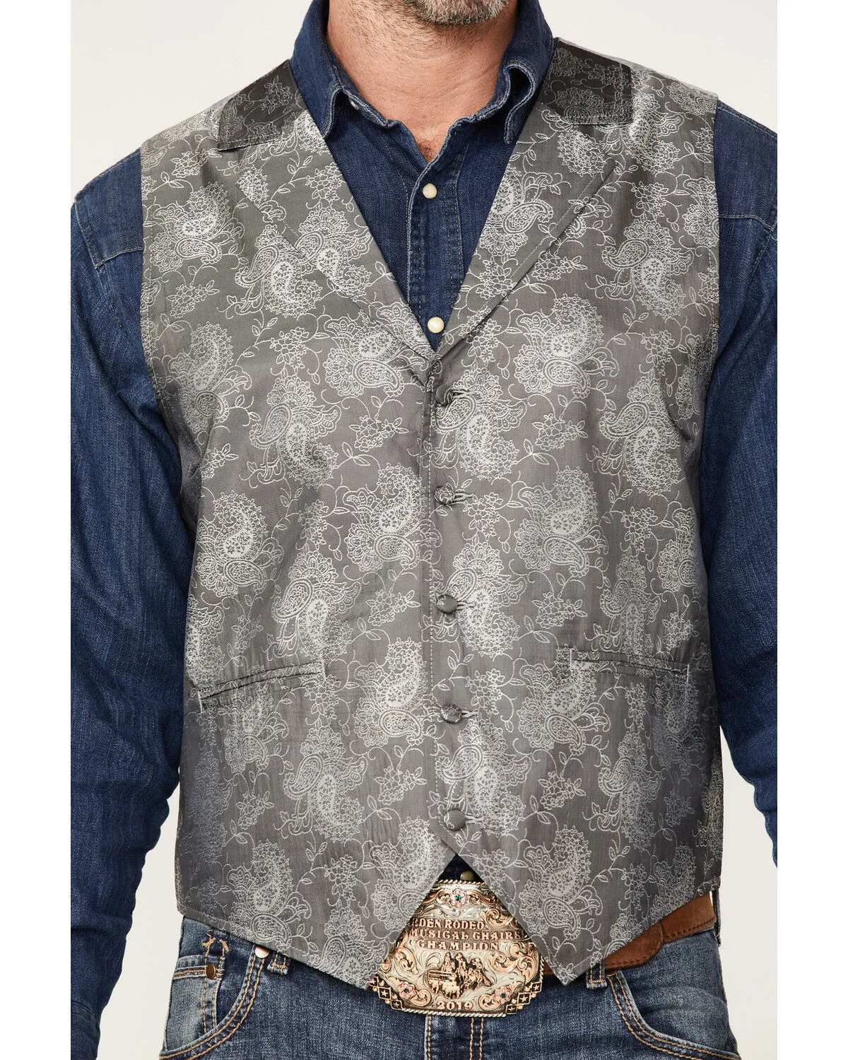 Cody James Men's Regal Paisley Print Vest