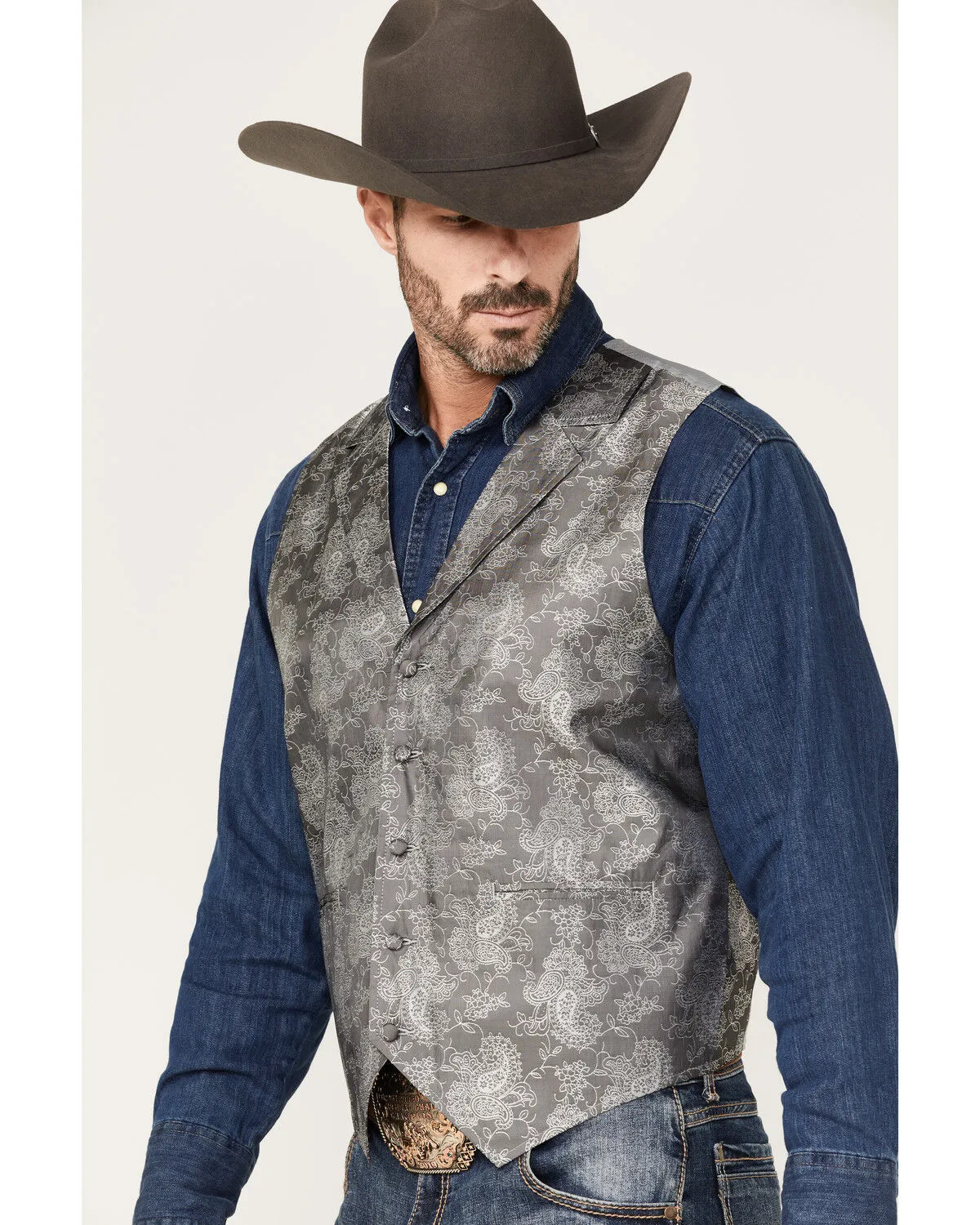 Cody James Men's Regal Paisley Print Vest