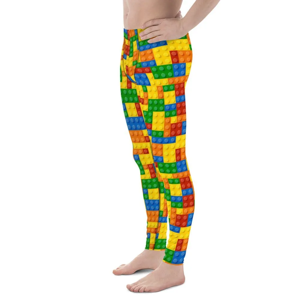 Colorful Blocks Men's Leggings