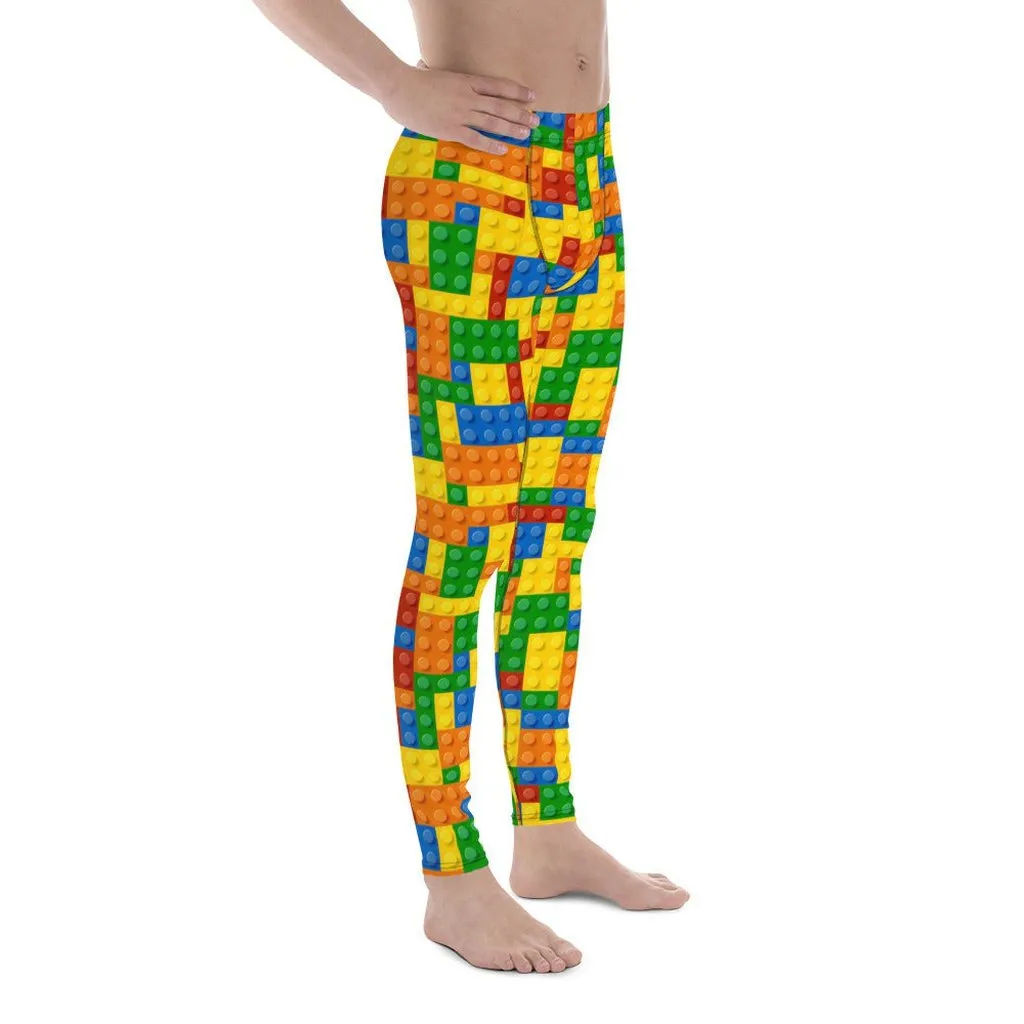 Colorful Blocks Men's Leggings